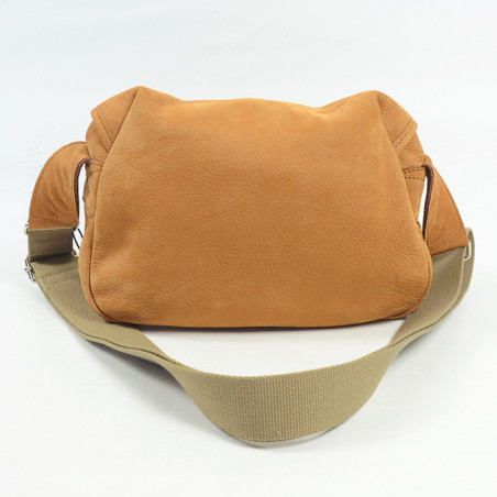 Berthille Mini Pêche Sac Croisé Cuir Nubuck Camel dos