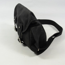 Berthille Mini Fishing Crossbody Suede Leather Black