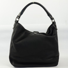 Berthille Hermine Sac Shopping Cuir Gras Noir dos
