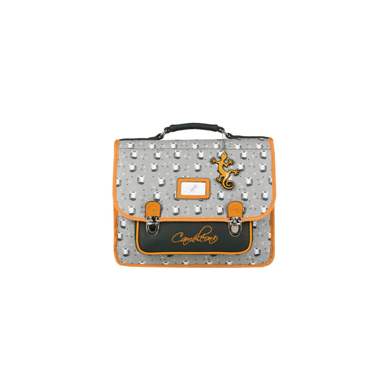 Retro Chameleon School Bag 35cm Zebra Yellow