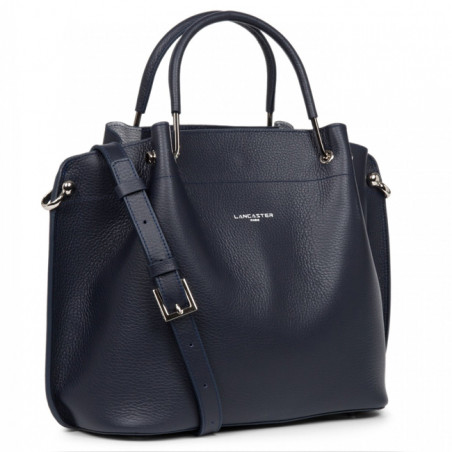 Lancaster Foulonne Double Grand Sac A Main Louisa 470-19 Blue In Si...
