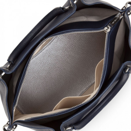 Lancaster Foulonne Double Grand Sac A Main Louisa 470-19 Blue In Si...
