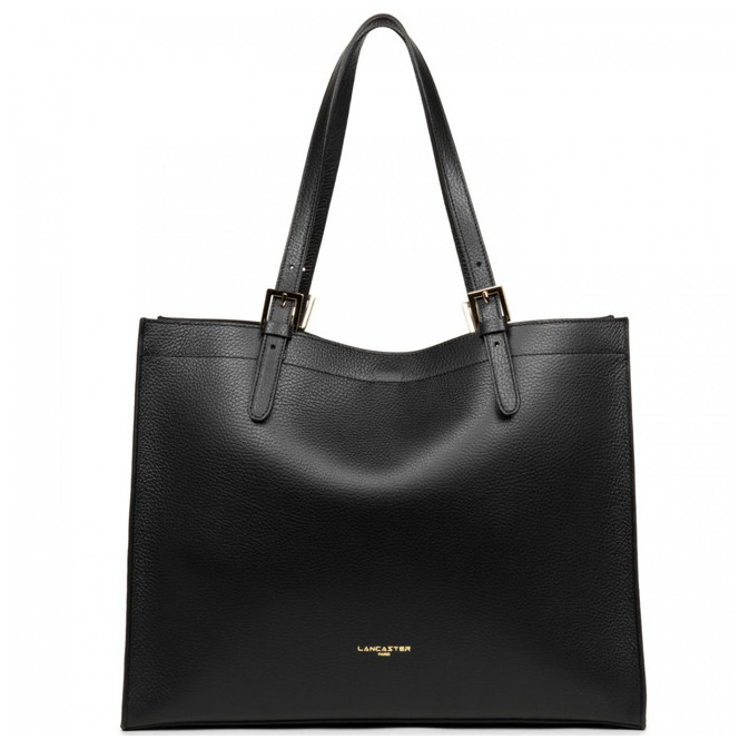 Lancaster Foulonne Double Large Tote Bag 470-30 Black In Nude