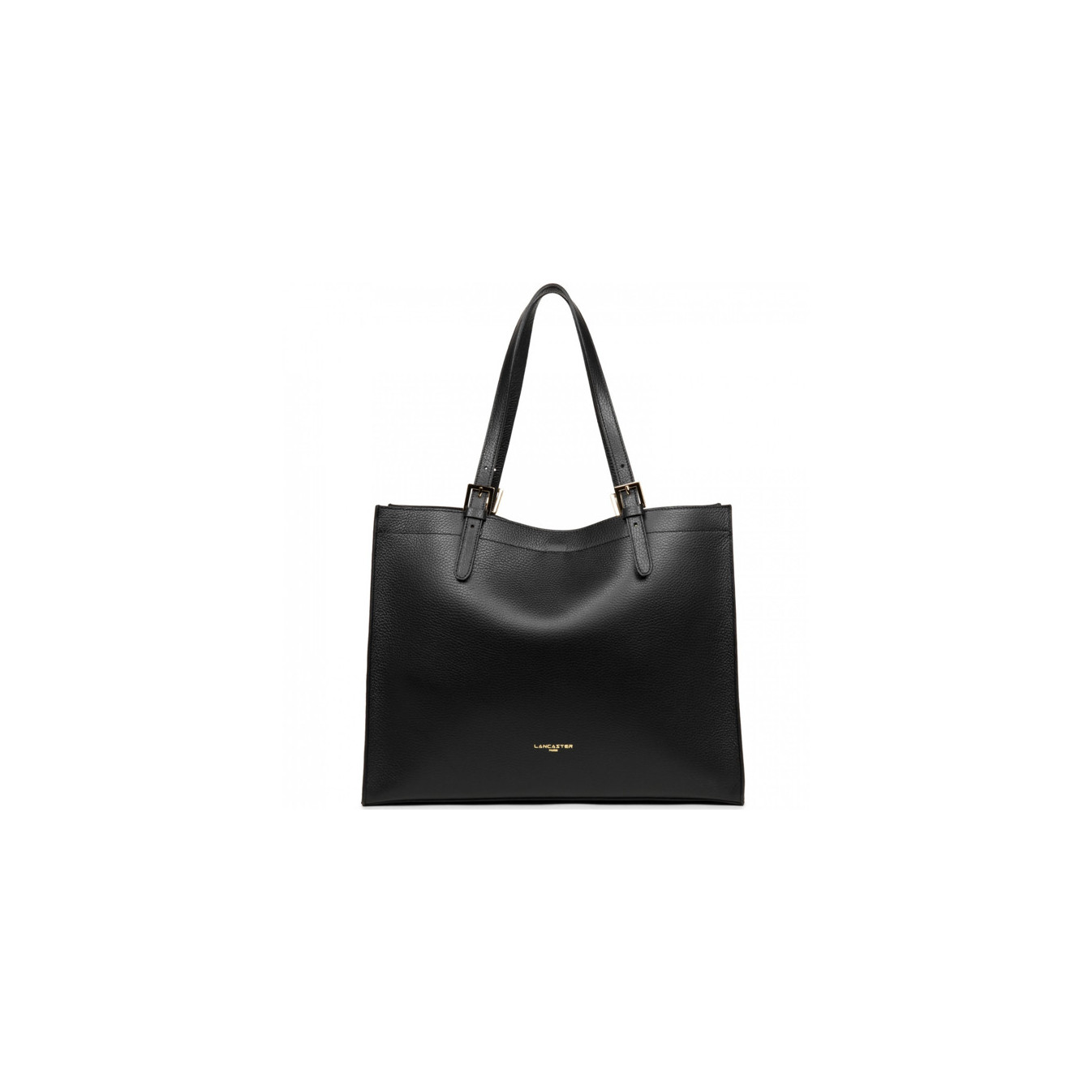 Lancaster Foulonne Double Grand Grand Sac Cabas 470-30 Noir In Nude
