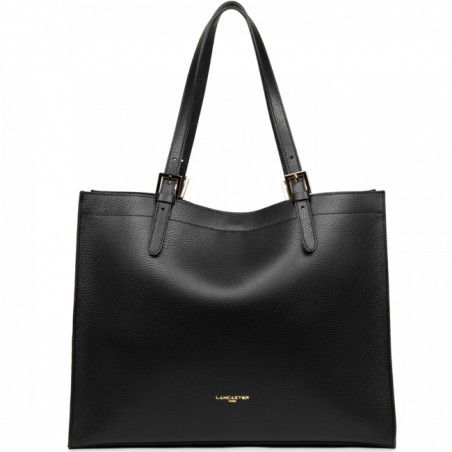 Lancaster Foulonne Double Large Tote Bag 470-30 Black In Nude