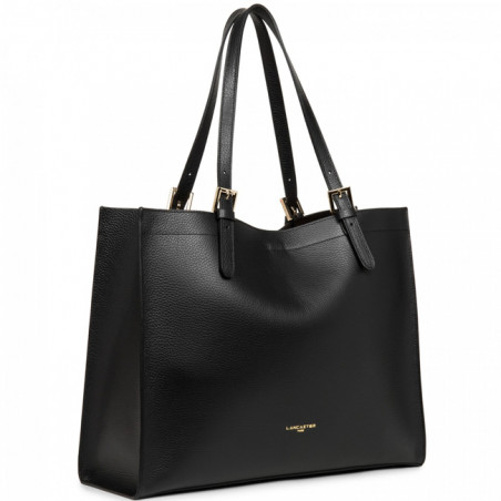 Lancaster Foulonne Double Grand Grand Sac Cabas 470-30 Noir In Nude cote