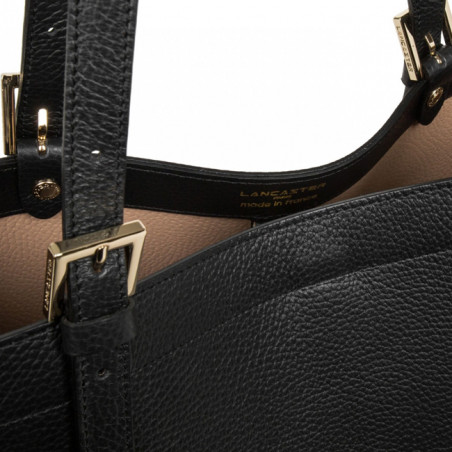 Lancaster Foulonne Double Large Tote Bag 470-30 Black In Nude