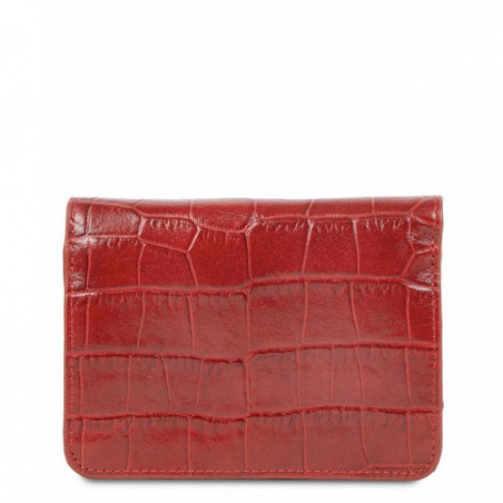 Lancaster Exotic Croco Portefeuille 124-11 Rouge