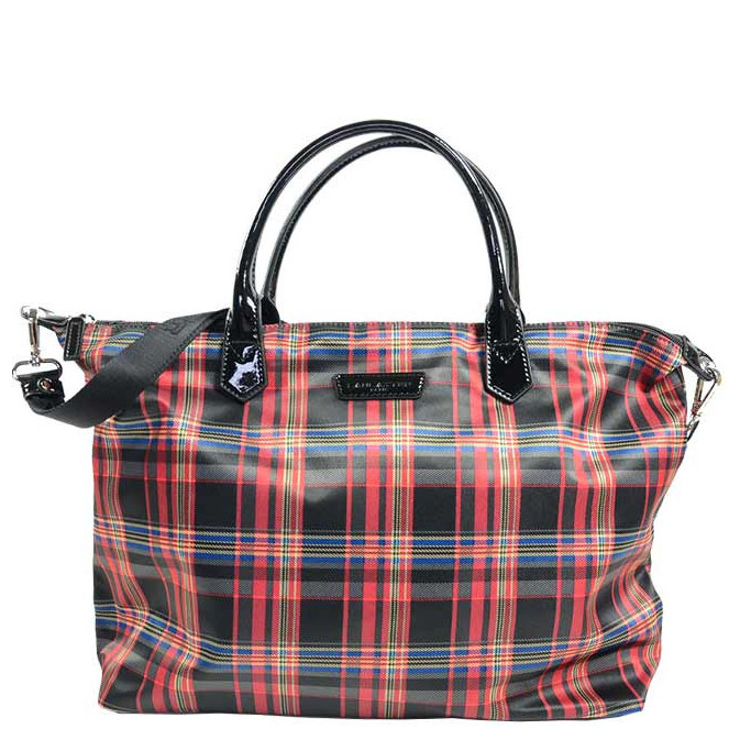 Sac à Main Vintage Lancaster Toile Et Cuir Beige - Grand Modèle Porté Main/épaule - Occasion