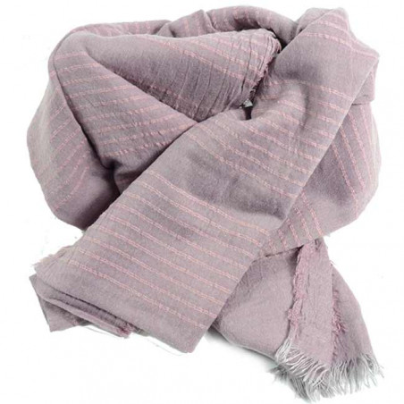 Farfouillette Chech Scarf Pink Stripes Patterns