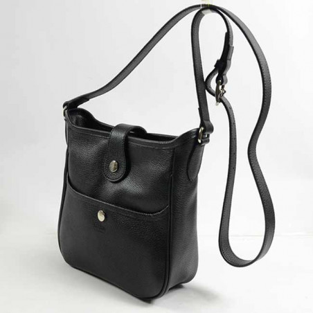 Berthille Mini Claudia Hobo Shoulder Bag Black