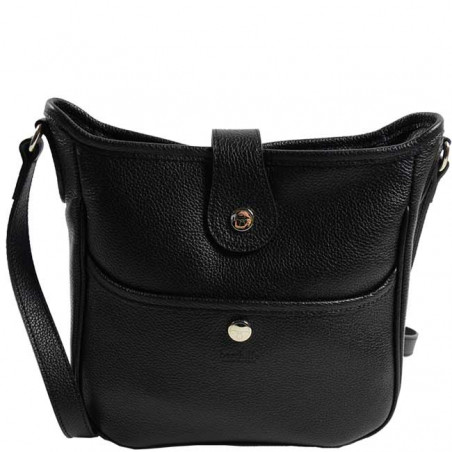 Berthille Mini Claudia Hobo Shoulder Bag Black