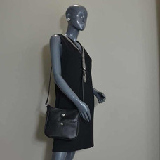 Berthille Mini Claudia Hobo Shoulder Bag Black
