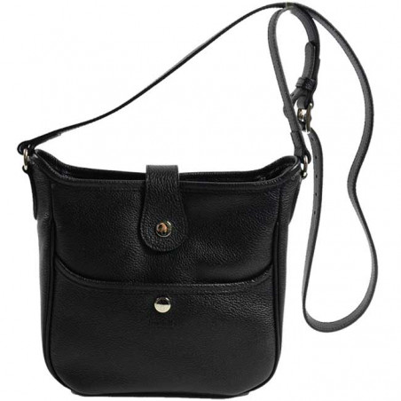 Berthille Mini Claudia Hobo Shoulder Bag Black