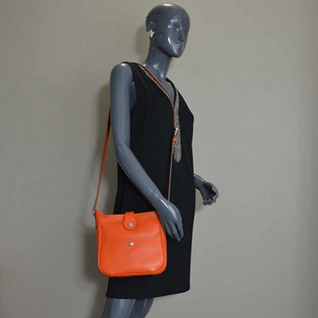 Berthille Claudia Hobo Shoulder Bag Orange