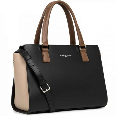 Lancaster Constance Sac Porté Main 437-03 Noir Nude Vison cote