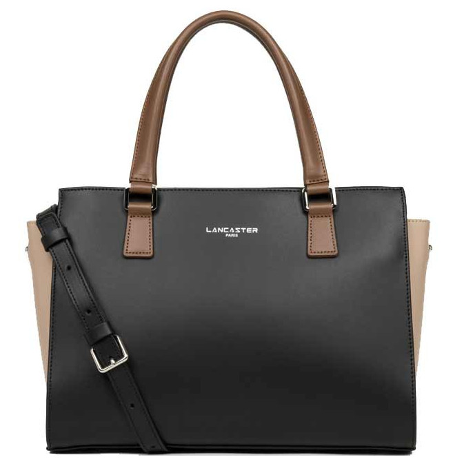 Lancaster Constance Handbag 437-03 Black Nude Mink