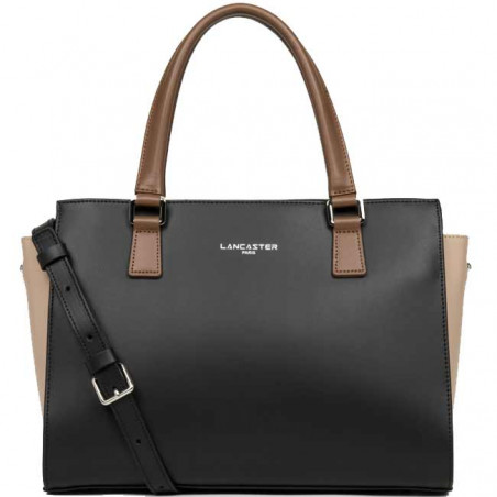 Lancaster Constance Handbag 437-03 Black Nude Mink