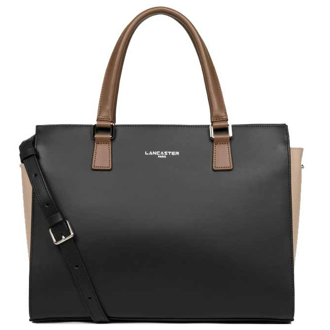 Lancaster Constance Handbag 437-04 Black Nude Mink
