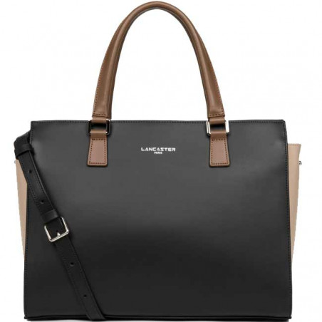 Lancaster Constance Handbag 437-04 Black Nude Mink
