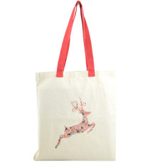 Farfouillette Christmas Tote Bag Natural Reindeer All-Purpose Bag