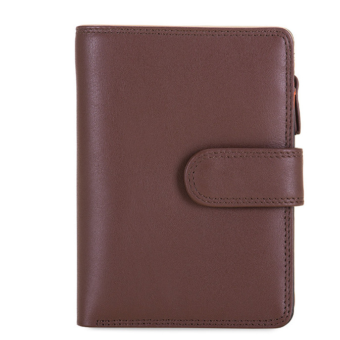 Mywalit Snap Medium Leather Wallet Cacao