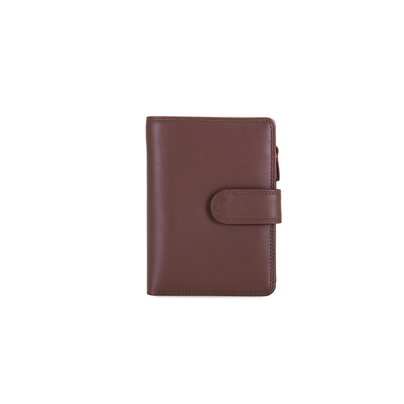 Mywalit Snap Medium Leather Wallet Cacao