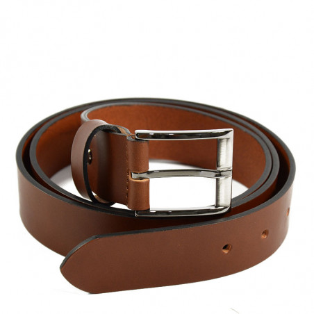 Foures Artisanal Leather Men's Baroudeur Belt F50561 Cognac