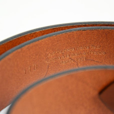 Foures Artisanal Leather Men's Baroudeur Belt F50561 Cognac