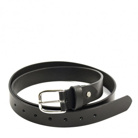 Ateliers Fourès Baroudeur Leather Belt F50620 Black