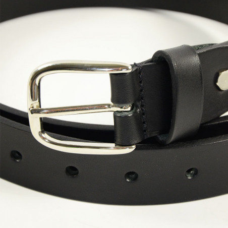 Ateliers Fourès Baroudeur Leather Belt F50620 Black