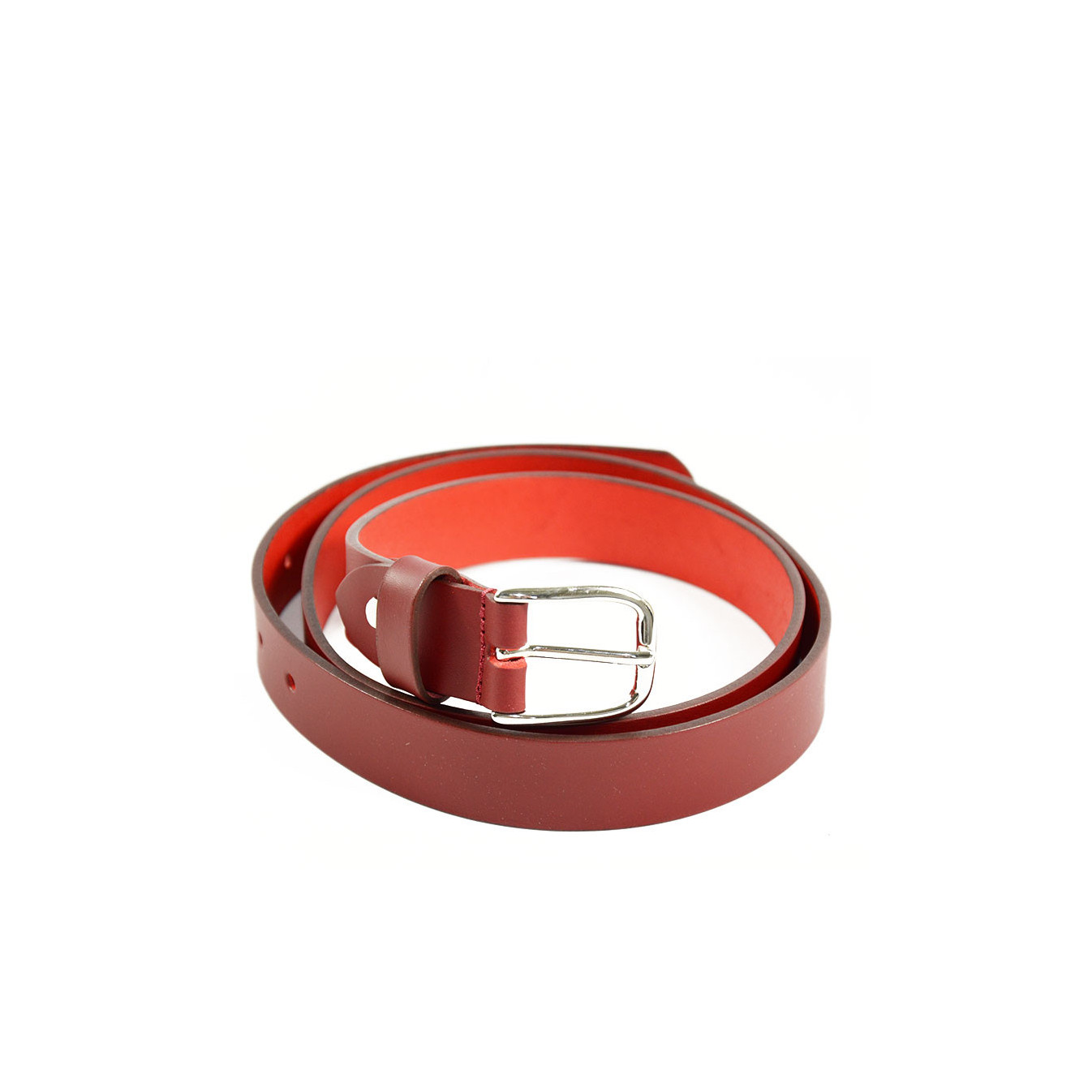 Ateliers Fourès Baroudeur Leather Belt F50620 Red