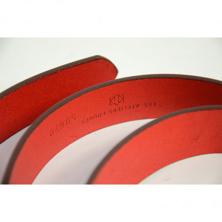Ateliers Fourès Baroudeur Leather Belt F50620 Red