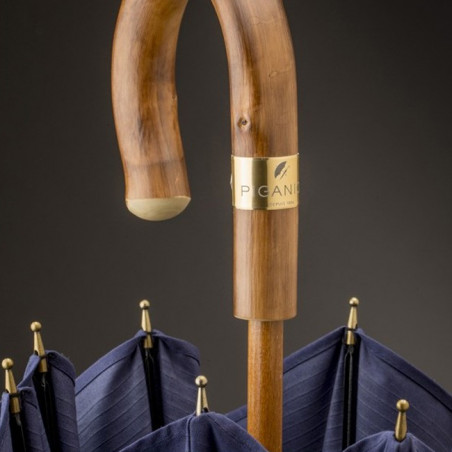 Piganiol Parapluie Homme L'Aurillac Tradition Indigo poignée