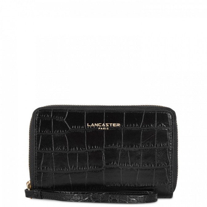 Lancaster Exotic Croco Iridescent Companion Wallet Crocodile Leathe...