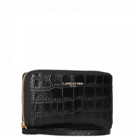 Lancaster Exotic Croco Iridescent Companion Wallet Crocodile Leathe...