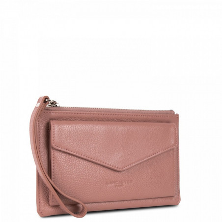 Lancaster Foulonne PM Leather Pouch 170-26 Ash Rose