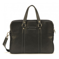 Arthur & Aston Johany Slim Document Holder 2 Pockets Black Leather