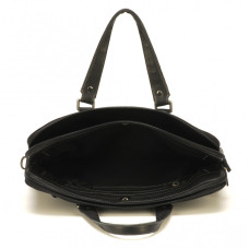 Arthur & Aston Johany Slim Document Holder 2 Pockets Black Leather