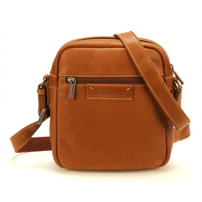 Arthur & Aston Johany Crossbody Pouch Cognac Leather