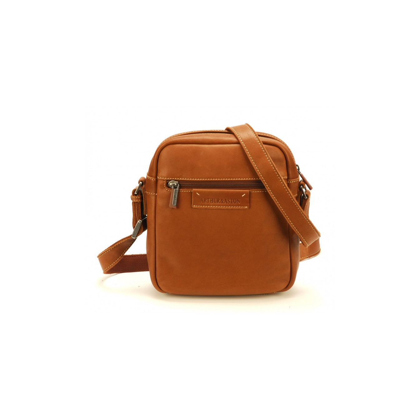 Arthur & Aston Johany Crossbody Pouch Cognac Leather