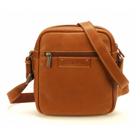 Arthur & Aston Johany Crossbody Pouch Cognac Leather