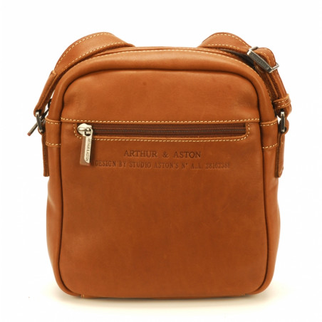 Arthur & Aston Johany Crossbody Pouch Cognac Leather