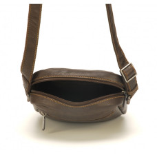 Arthur & Aston Johany Crossbody Pouch Saddle Brown Leather
