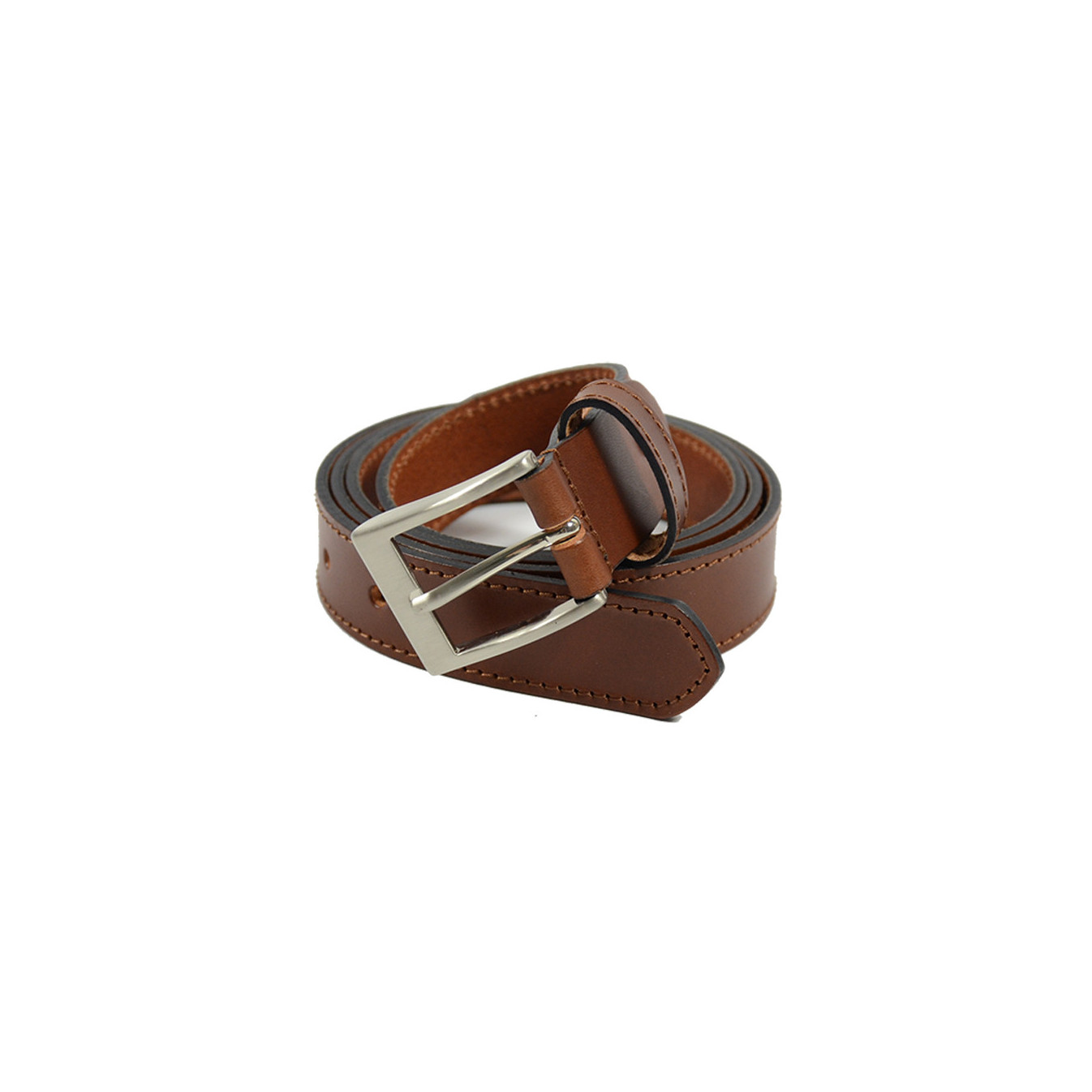 Ateliers Fourès Baroudeur Leather Belt Men F50311 Cognac