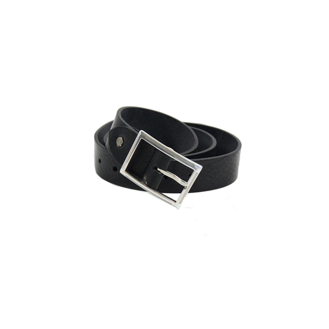 Ateliers Fourès Leather Belt for Men Missouri f50615 Black