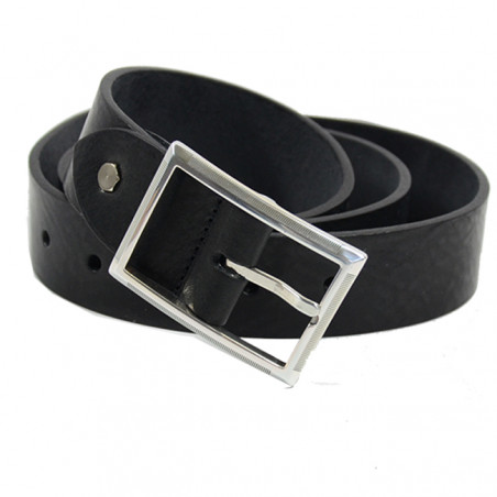 Ateliers Fourès Leather Belt for Men Missouri f50615 Black