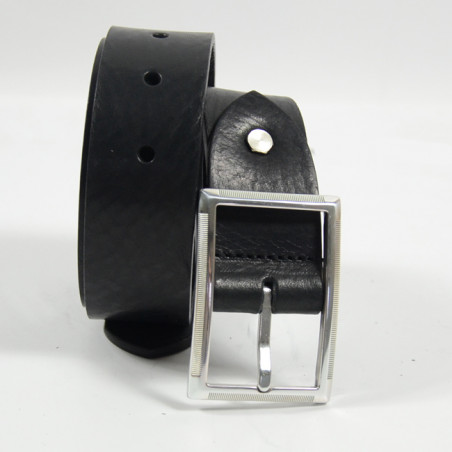 Ateliers Fourès Leather Belt for Men Missouri f50615 Black