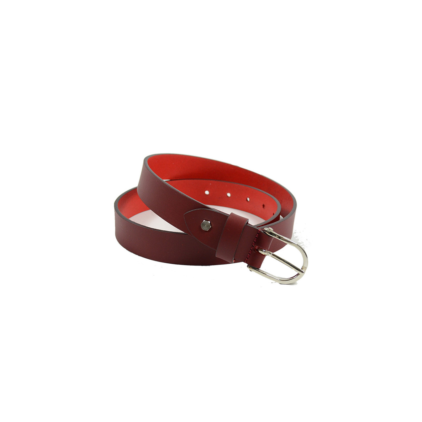 Ateliers Fourès Baroudeuse Leather Belt 25mm F50856 Red