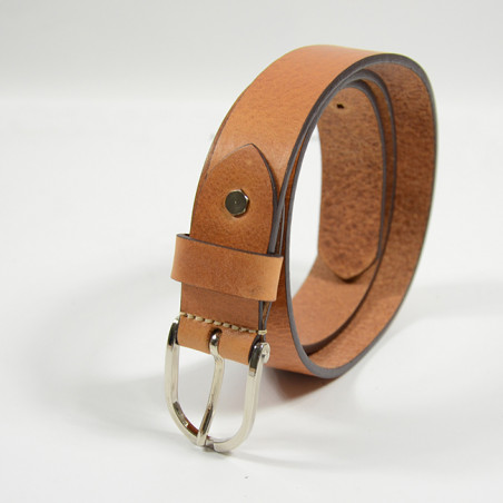 Ateliers Fourès Baroudeuse Leather Belt 25mm F50856 Gold